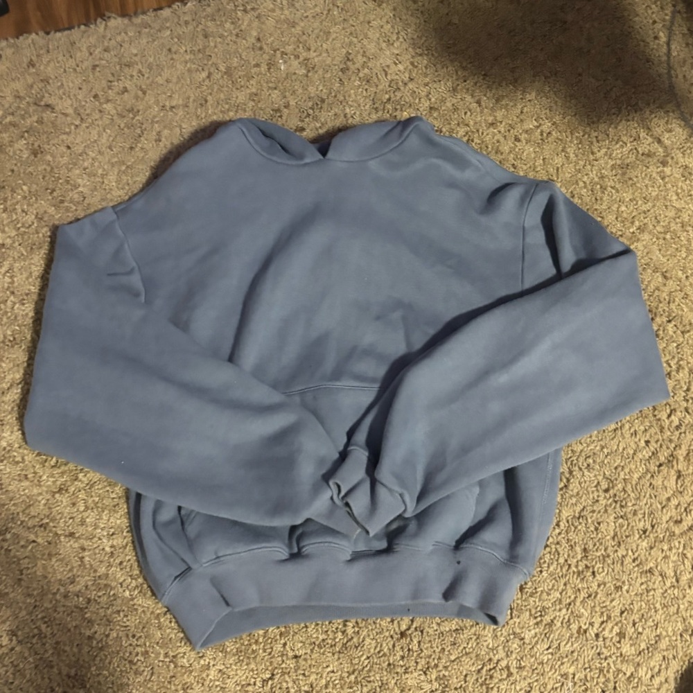 Skims cotton fleece classic hoodie, limited edition blue sweatshirt